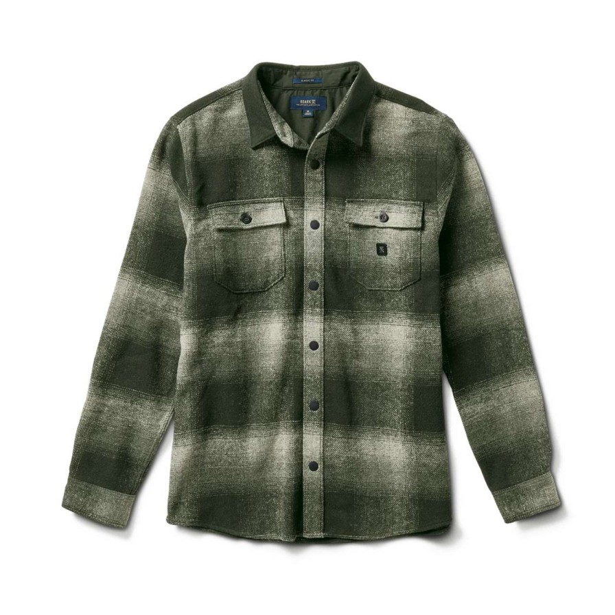 Shirts * | Roark Nordsman Long Sleeve Flannel Mens In Dark Military 2 Green