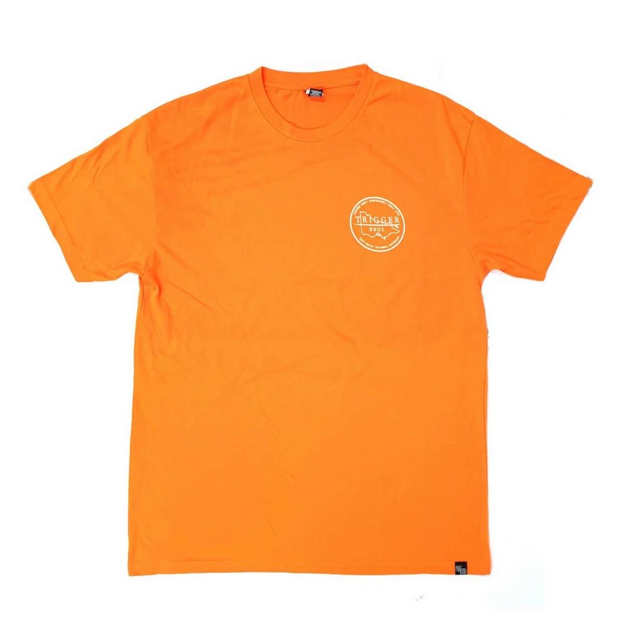 Tees * | Trigger Bros East Coast Outline Tee Mens In Safety Orange