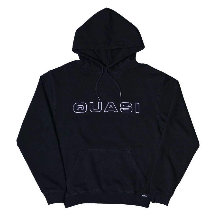 Jumpers & Hoodies * | Quasi Euroline Hoodie Mens In Black