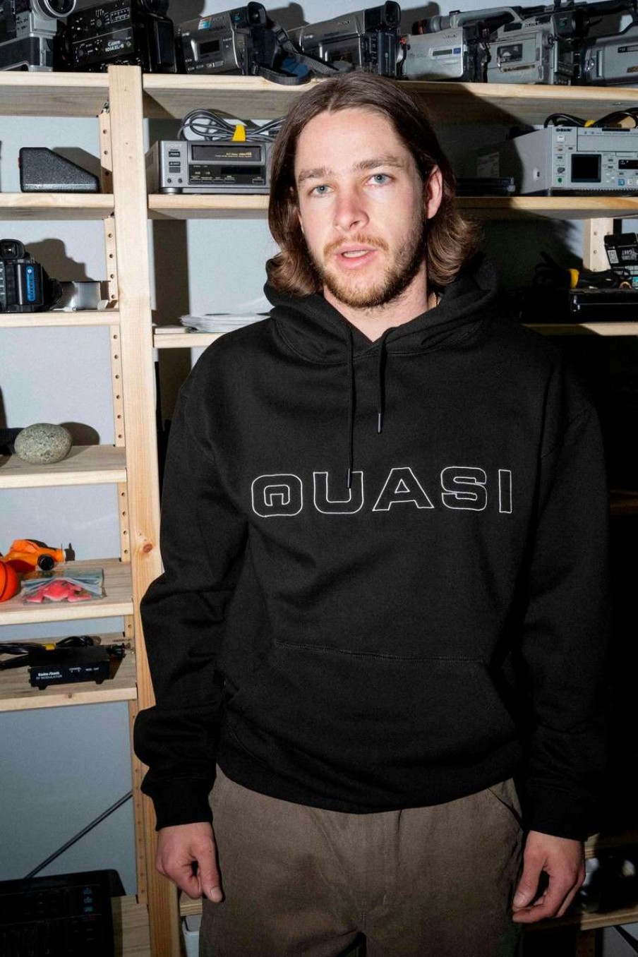 Jumpers & Hoodies * | Quasi Euroline Hoodie Mens In Black