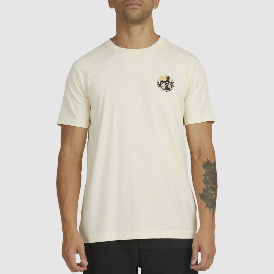 Tees * | Rvca All Day Tee Mens In Bleached Ivory