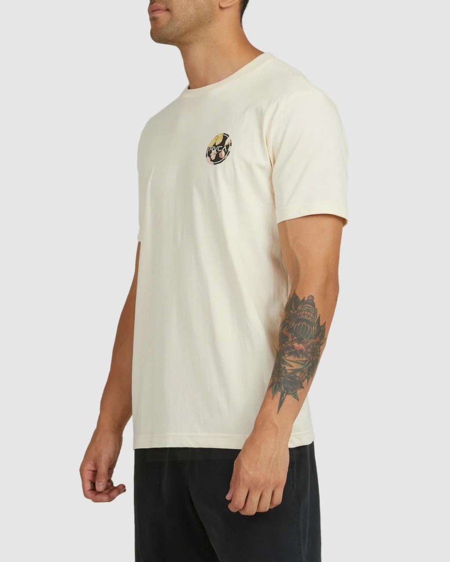 Tees * | Rvca All Day Tee Mens In Bleached Ivory