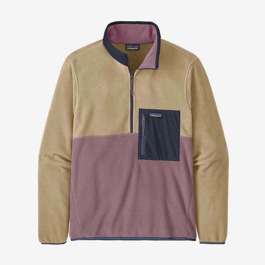 Jumpers & Hoodies * | Patagonia Microdini Half Zip Fleece Mens In Evening Mauve Purple