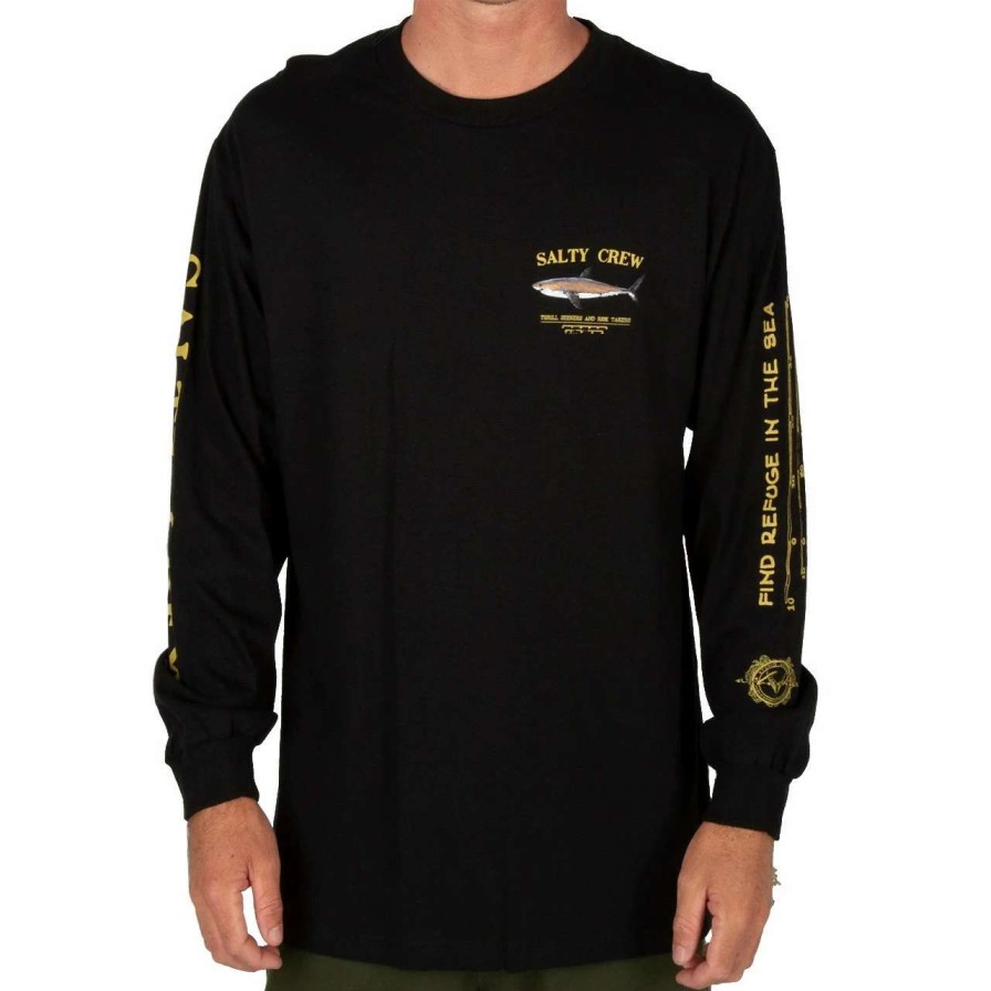 Tees * | Salty Crew Bruce Long Sleeve Tee Mens In Black