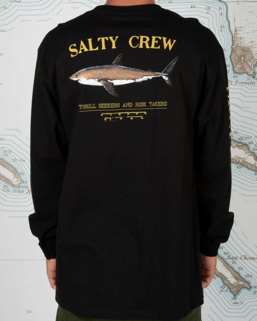 Tees * | Salty Crew Bruce Long Sleeve Tee Mens In Black