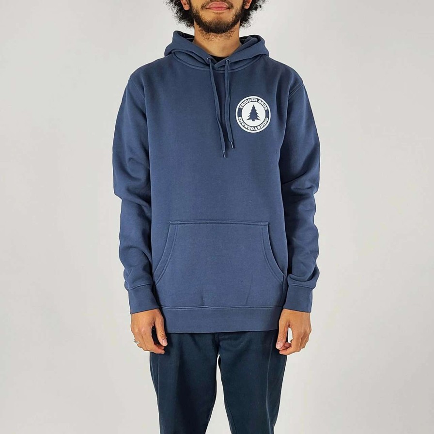 Jumpers & Hoodies * | Trigger Bros Snowboarding Hoodie Mens In Petrol Blue