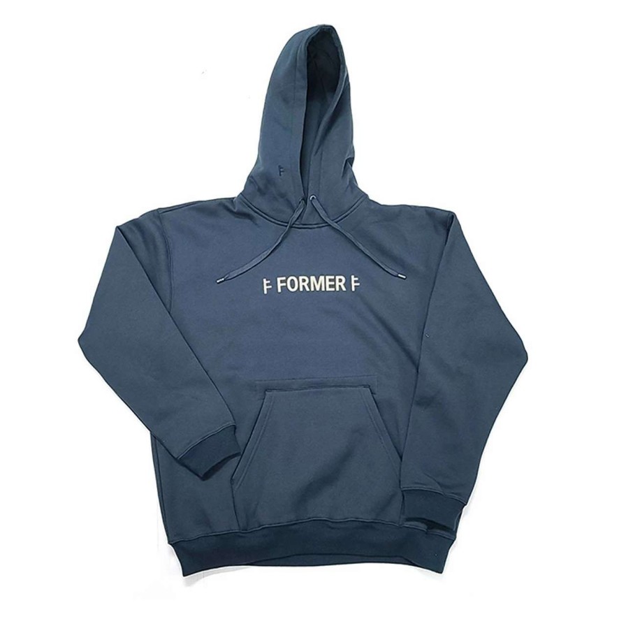 Jumpers & Hoodies * | Former Ff Legacy Hood Mens In Steel Blue