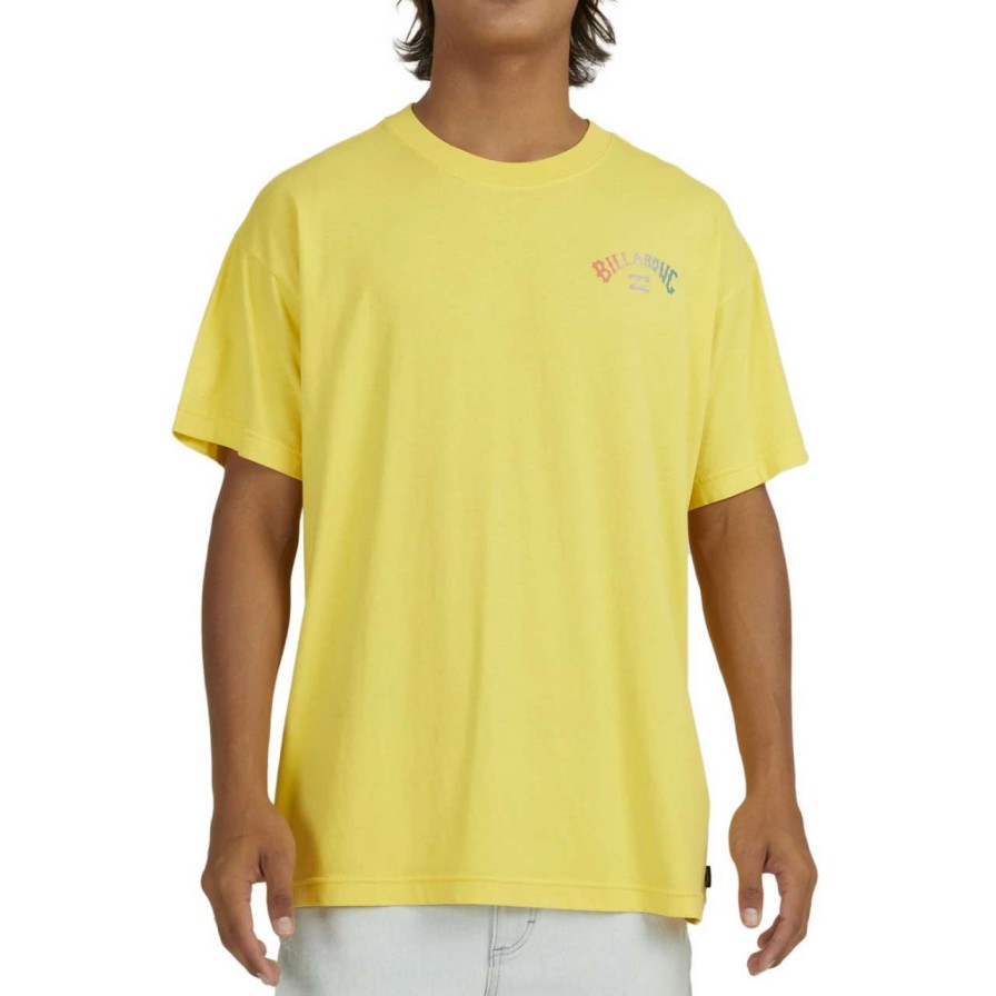 Tees * | Billabong Arch Fade Tee Mens In Citrus Yellow