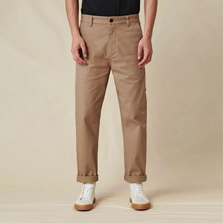 Bottoms * | Globe Foundation Pant Mens In Stone Beige