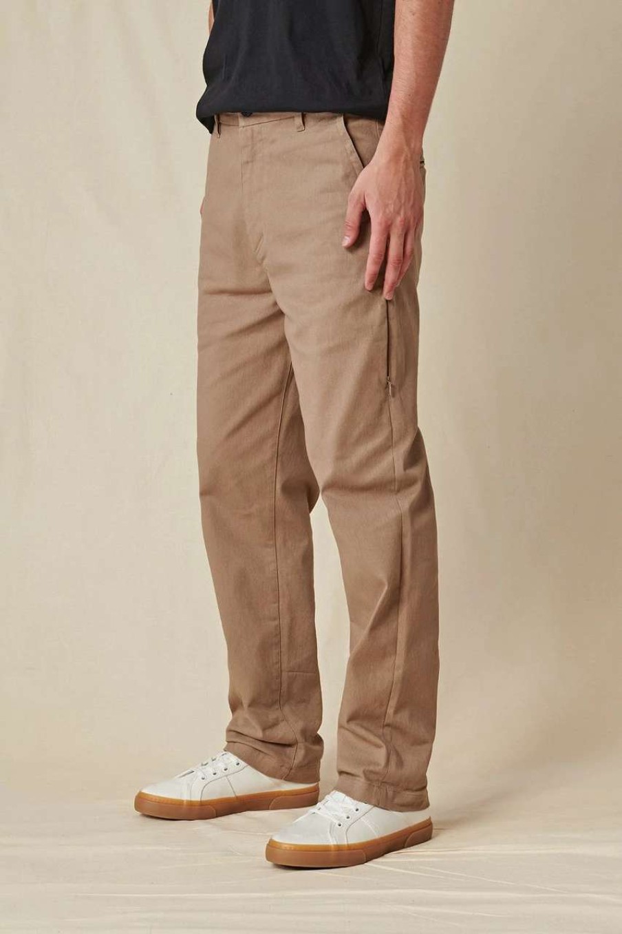 Bottoms * | Globe Foundation Pant Mens In Stone Beige