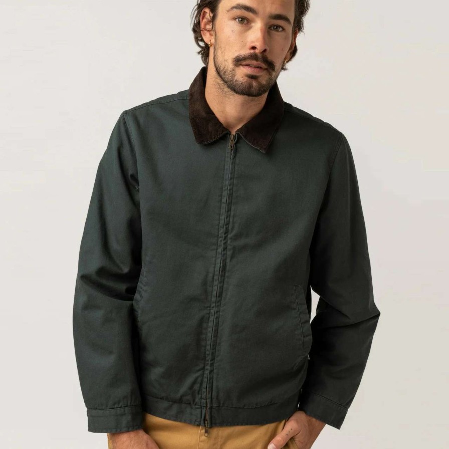 Jackets * | Rhythm James Jacket Mens In Pine Green