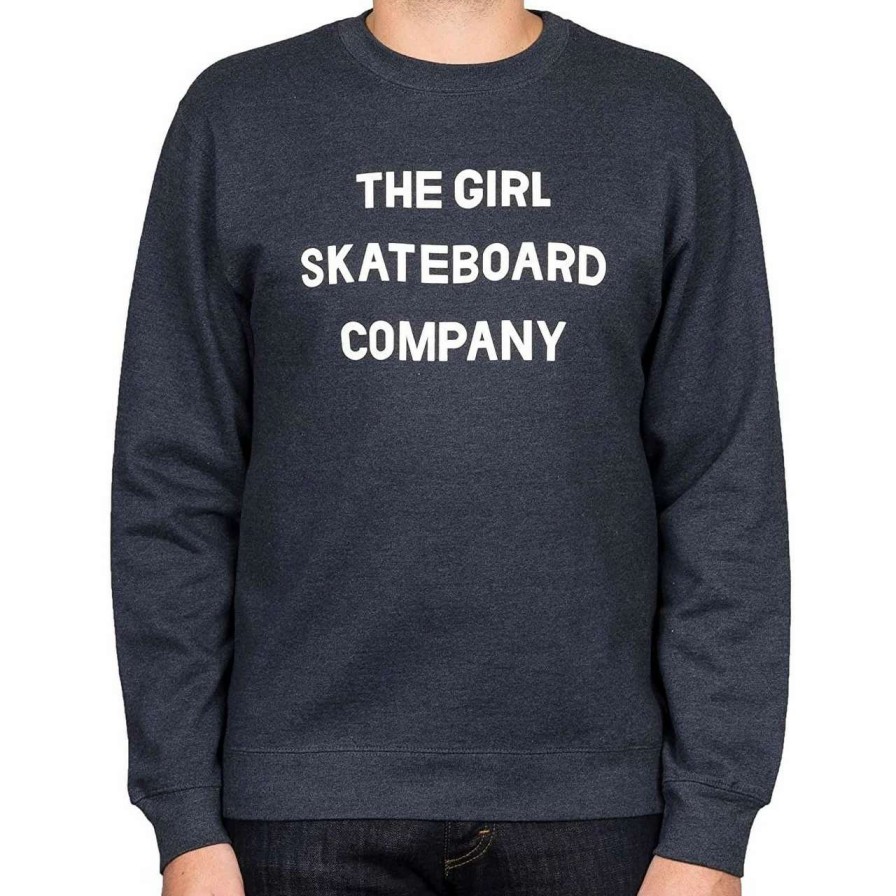 Jumpers & Hoodies * | Girl Sans Crew Mens In Navy Blue