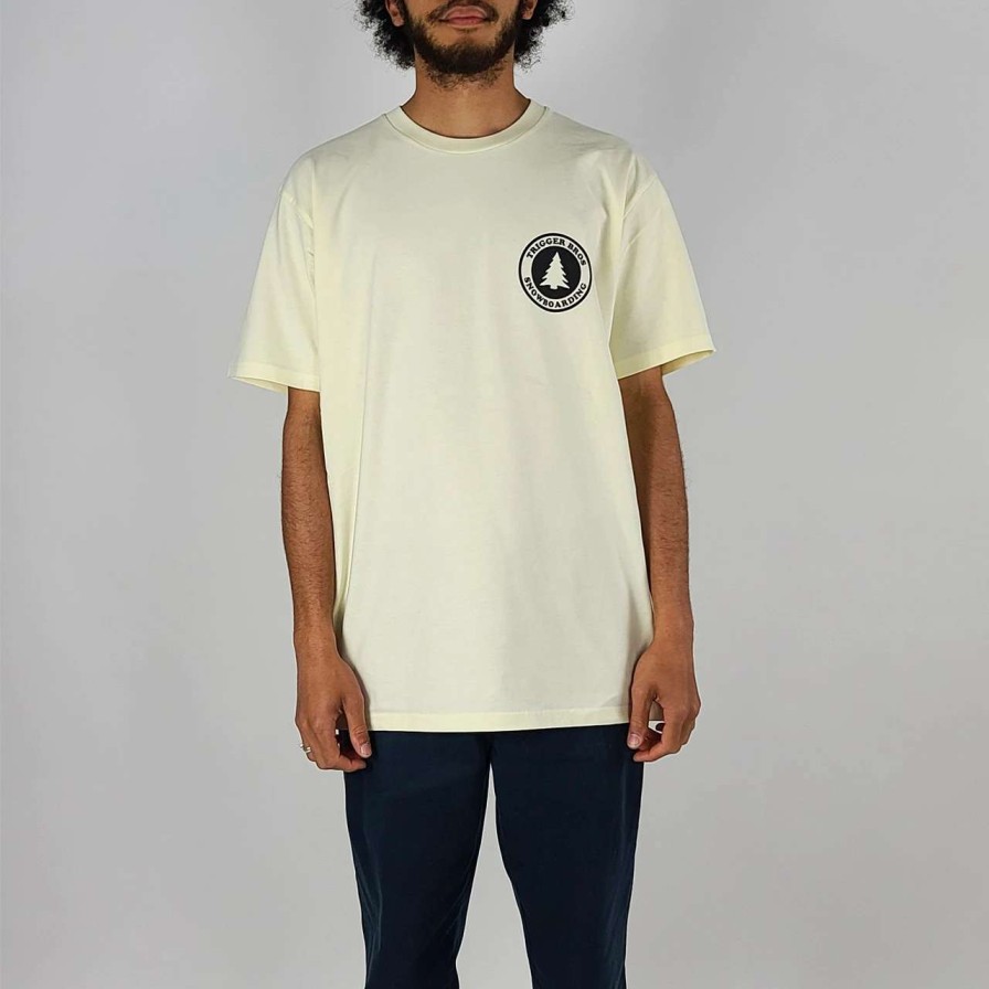 Tees * | Trigger Bros Snowboarding Tee Mens In Butter Beige