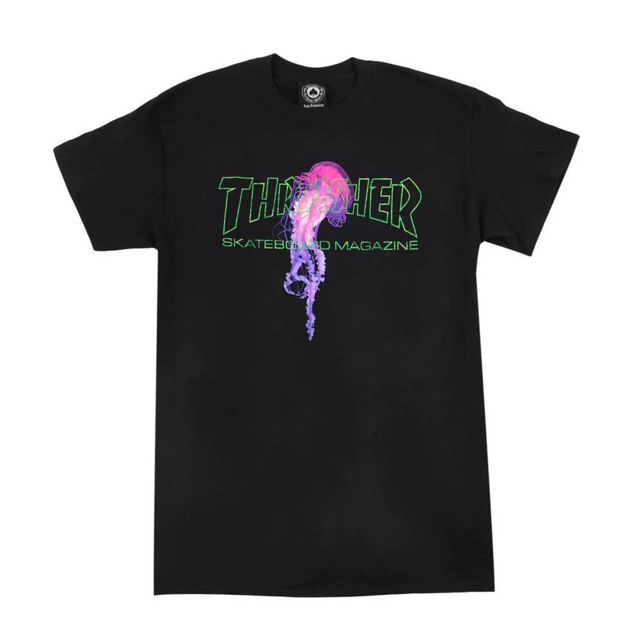 Tees * | Thrasher Atlantic Drift Tee Mens In Black