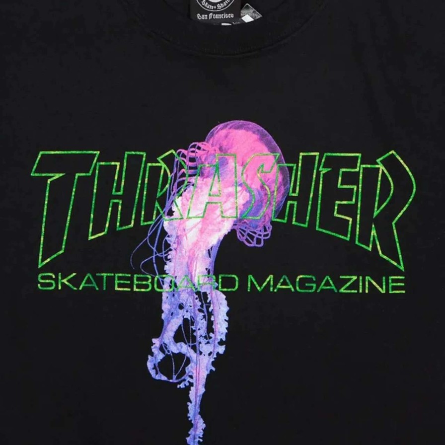 Tees * | Thrasher Atlantic Drift Tee Mens In Black