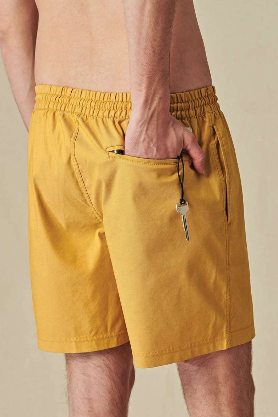 Bottoms * | Globe Clean Swell Poolshort Mens In Honey Yellow