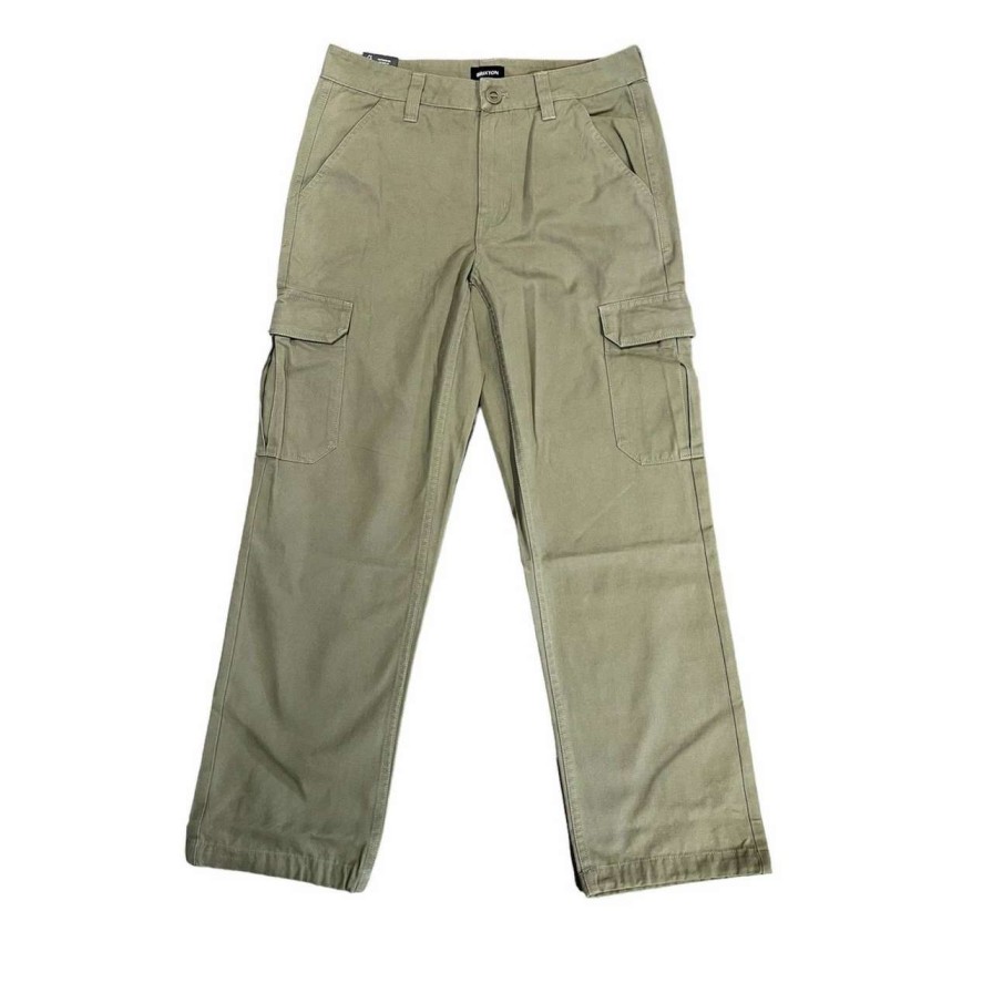 Bottoms * | Brixton Waypoint Twill Cargo Pant Mens In Olive Surplus Green