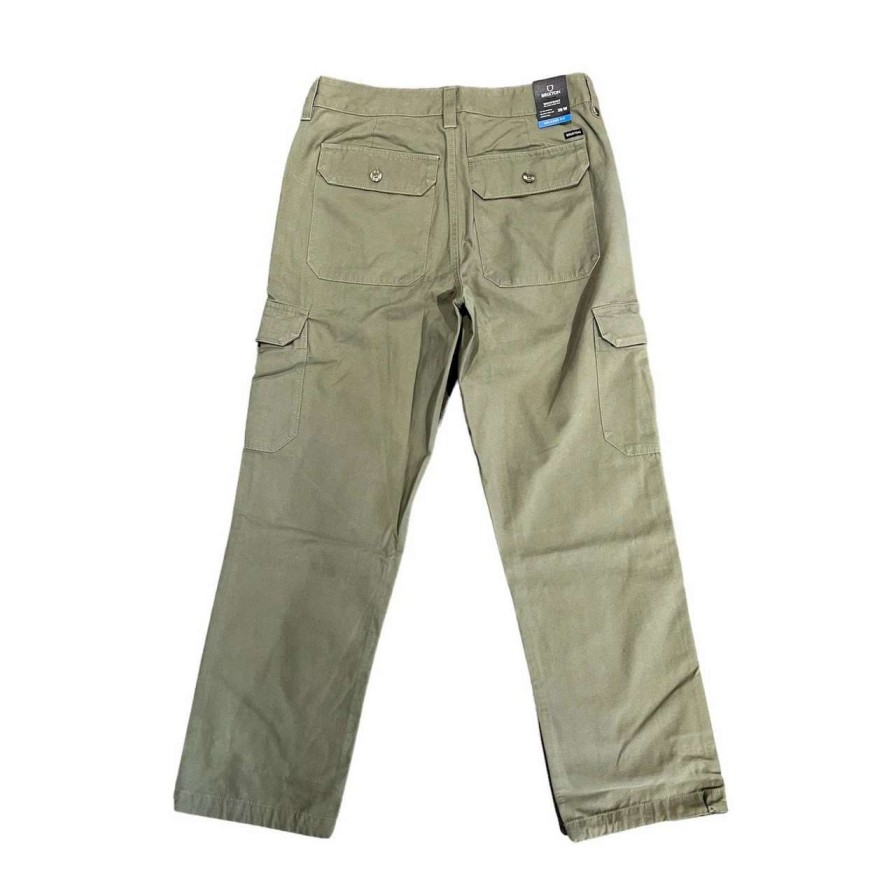 Bottoms * | Brixton Waypoint Twill Cargo Pant Mens In Olive Surplus Green