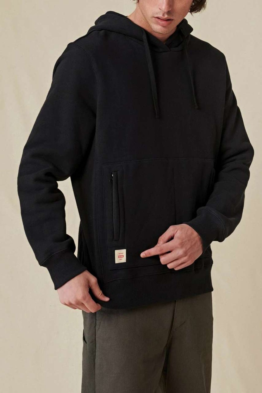 Jumpers & Hoodies * | Globe Burly Hoodie Mens In Black