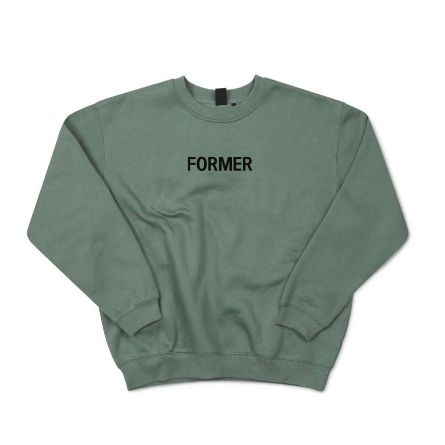 Jumpers & Hoodies * | Former Legacy Flock Crew Mens In Jungle Green