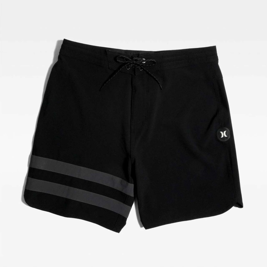 Bottoms * | Hurley Phantom+ Block Party Ren 18In Boardshort Mens In Black