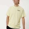 Tees * | Afends Tack It Back Hemp Retro Graphic Tee Mens In Citron Yellow