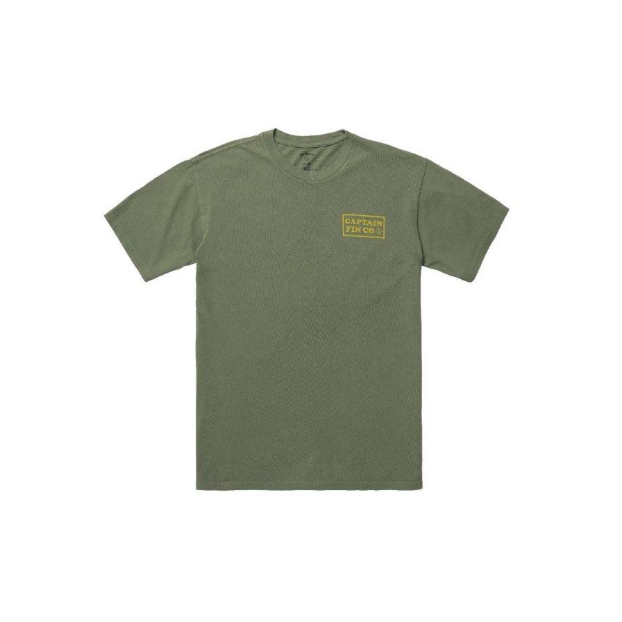 Tees * | Captain Fin Co Patch Logo Tee Mens In Dark Olive Green