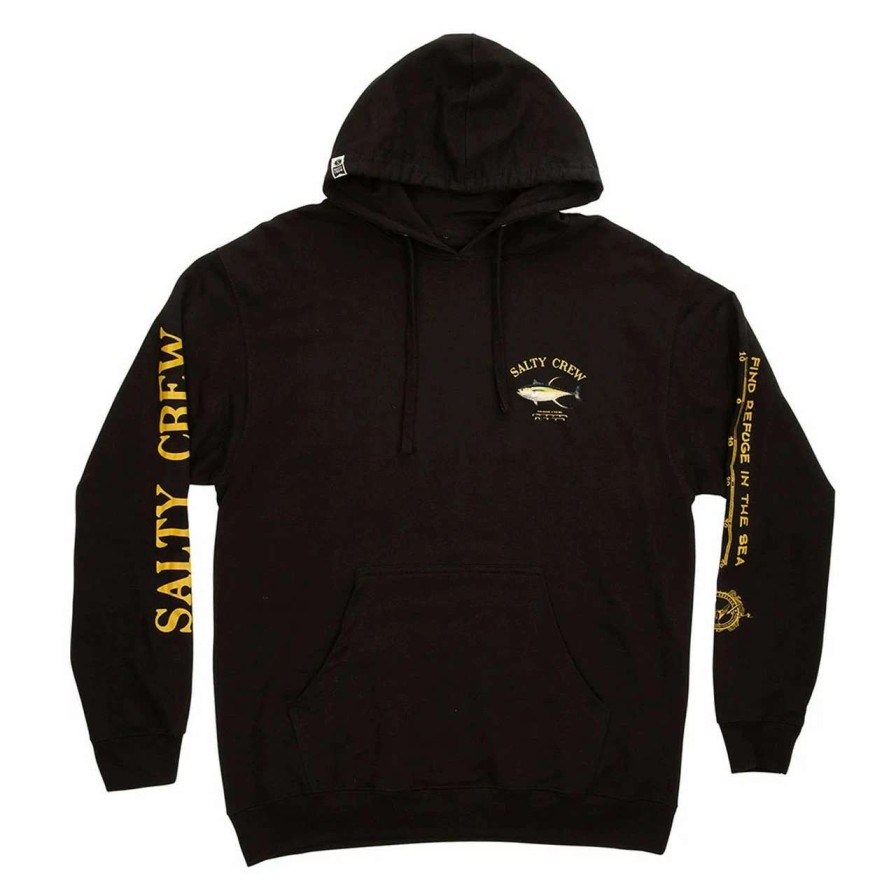 Jumpers & Hoodies * | Salty Crew Ahi Mount Fleece Hoodie Mens In Black