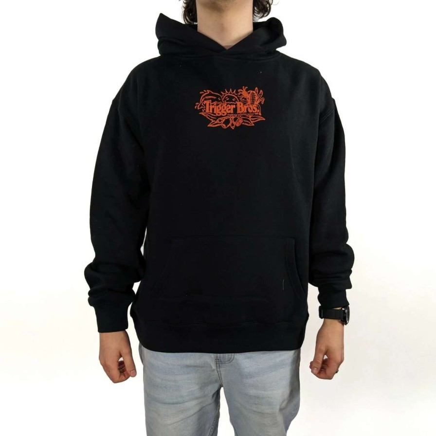 Jumpers & Hoodies * | Trigger Bros X Jack Miers Summer Relax Fit Hoodie Mens In Black