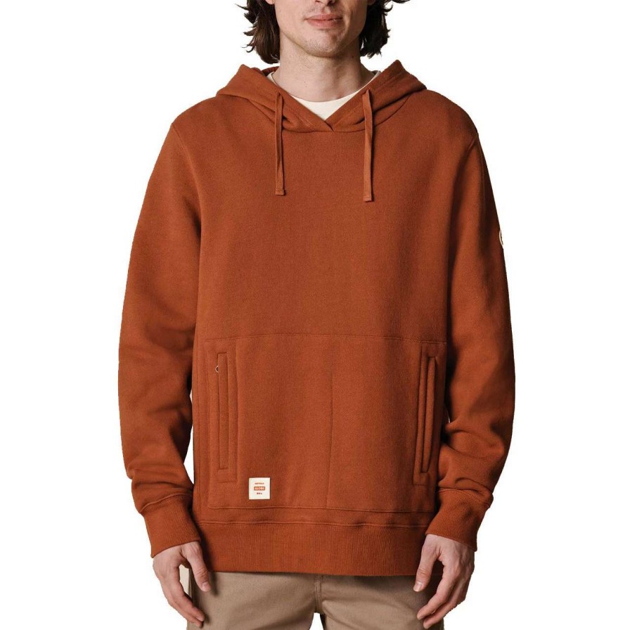 Jumpers & Hoodies * | Globe Burly Hoodie Mens In Dark Walnut Brown