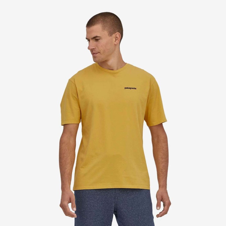 Tees * | Patagonia P6 Mission Organic Tee Mens In Surfboard Yellow