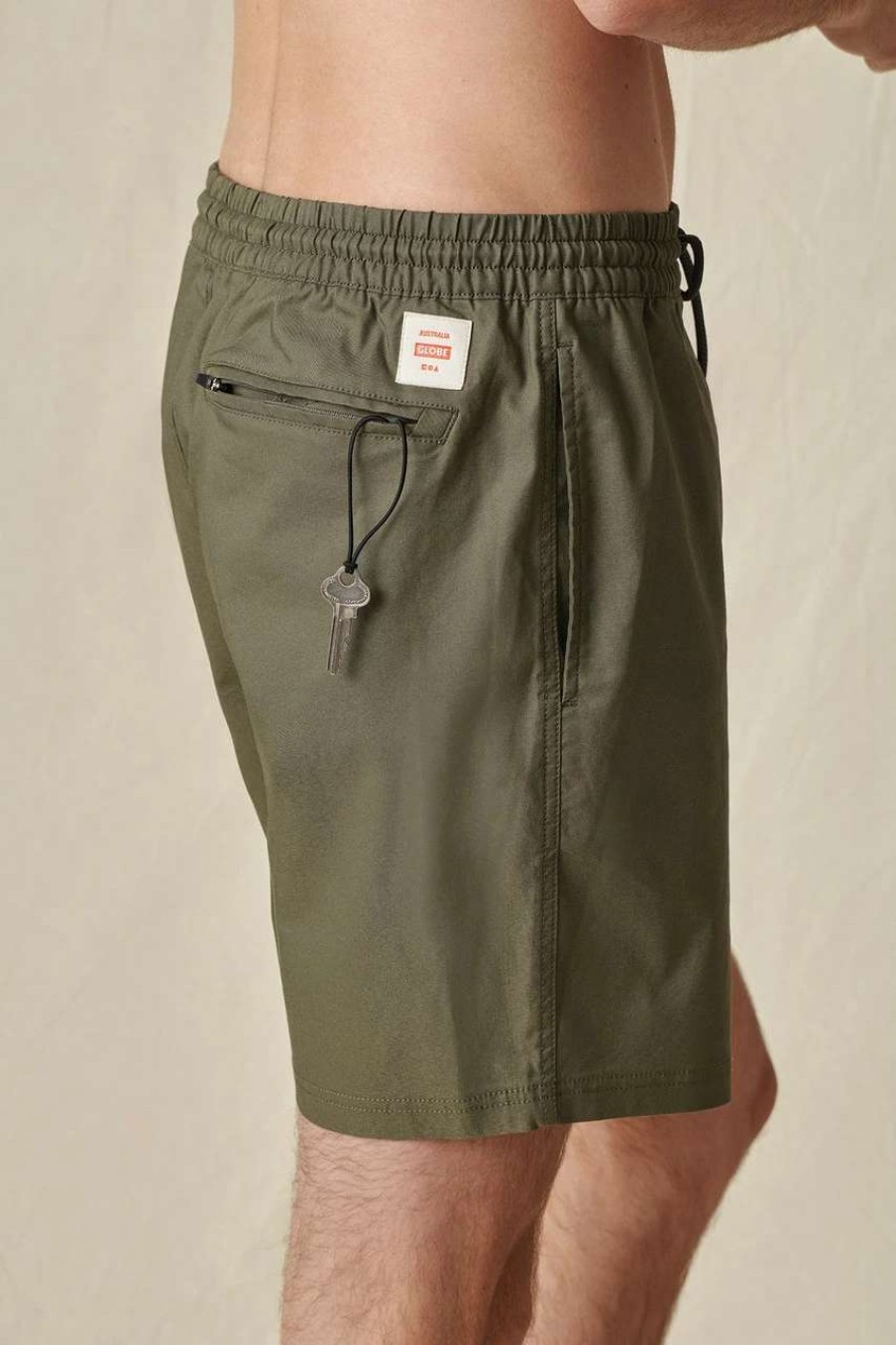 Bottoms * | Globe Clean Swell Pool Short Mens In Olive Green