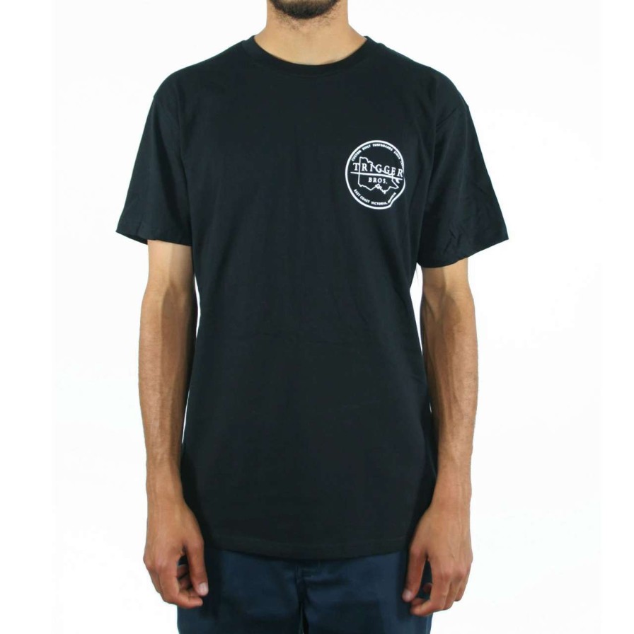 Tees * | Trigger Bros East Coast Outline Tee Mens In Black