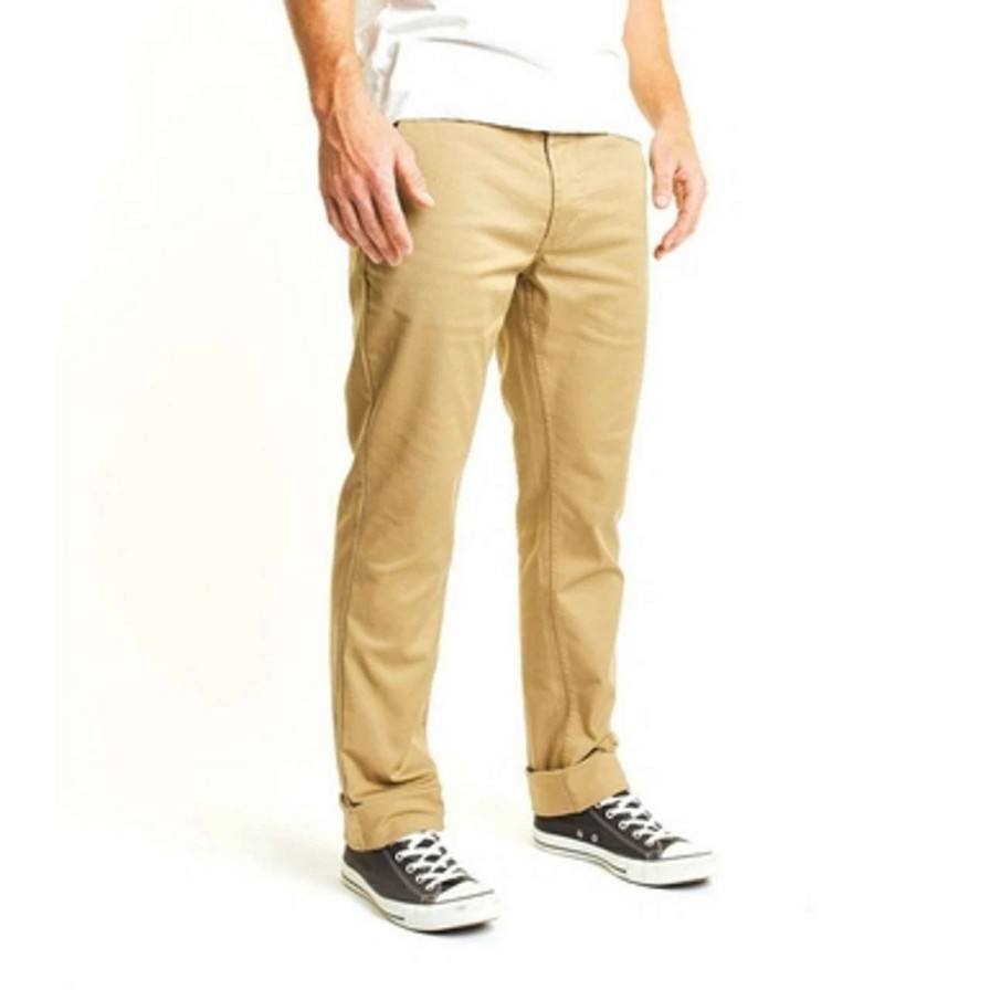 Bottoms * | Brixton Choice Chino Pant Mens In Khaki Beige