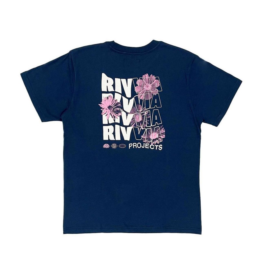 Tees * | Rivvia Brain Growth Tee Mens In Slate Blue