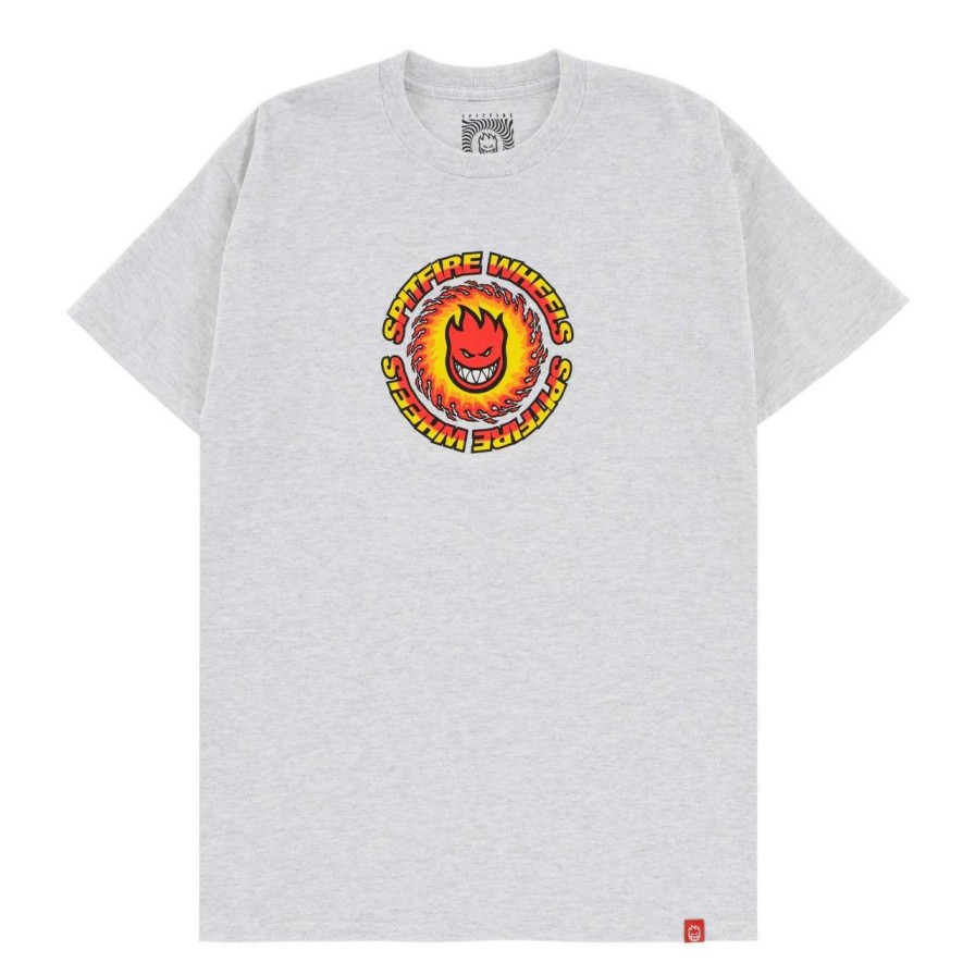 Tees * | Spitfire Og Fireball Tee Mens In Ash Grey