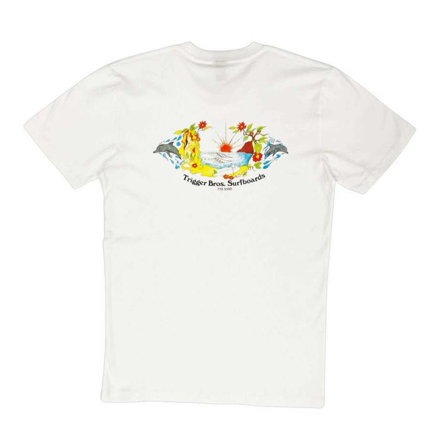 Tees * | Trigger Bros X Marchant Paradise Tee Mens In White