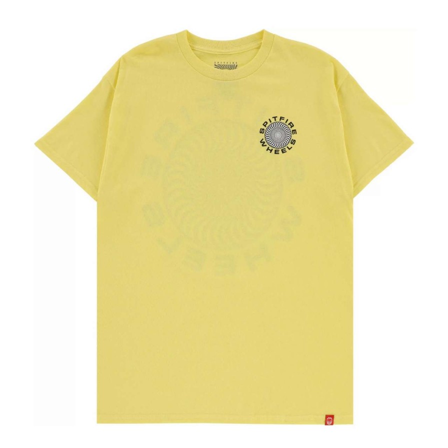 Tees * | Spitfire Classic 87 Swirl Tee Mens In Banana Yellow